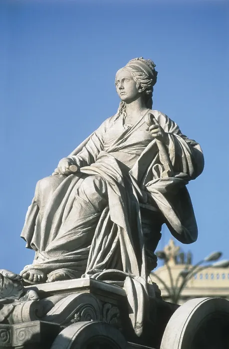 Framed Print : SPAIN. MADRID (AUTONOMOUS COMMUNITY). Madrid. The Fountain of Cibeles (1782), designed by Ventura Rodriguez. Neoclassicism. Sculpture on marble. - J