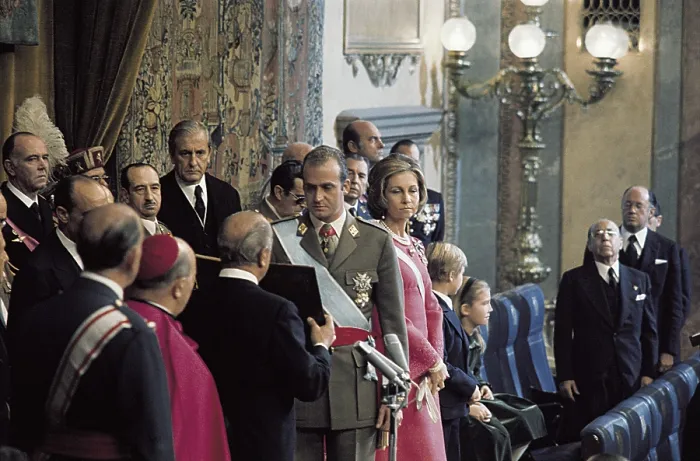Framed Print : SPAIN. Madrid. Spain (22nd November 1975). Oath of Juan Carlos I before the Cortes of the Nation as a king of Spain. AISA / Everett Collection**US SALES ONLY**