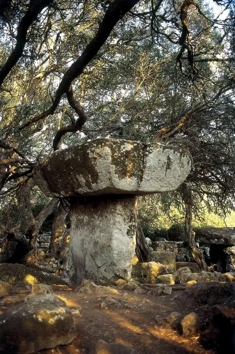Framed Print : SPAIN. MENORCA. Llafuda Tower, 'taula' (table) or talaiot of the 3rd Talayotic period (800-450 BC). Bronze Age. Talaiotic Culture. Architecture
