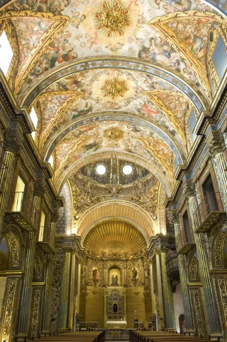 Framed Print : SPAIN. Orihuela. Saint Dominic's Diocesan School, aka Patriarch Loazes Diocesan School. Church. Inside. Vaulted ceiling. Baroque art. Architecture