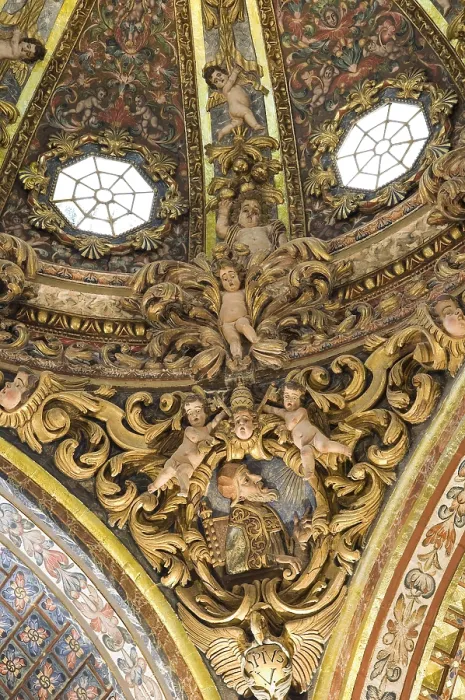 Framed Print : SPAIN. Orihuela. Saint Dominic's Diocesan School, aka Patriarch Loazes Diocesan School. Church. Inside. Detail of the dome. Baroque art. Architecture Framed Print : SPAIN. Orihuela. Saint Dominic's Diocesan School, aka Patriarch Loazes Diocesan School. Church. Inside. Detail of the dome. Baroque art. Architecture