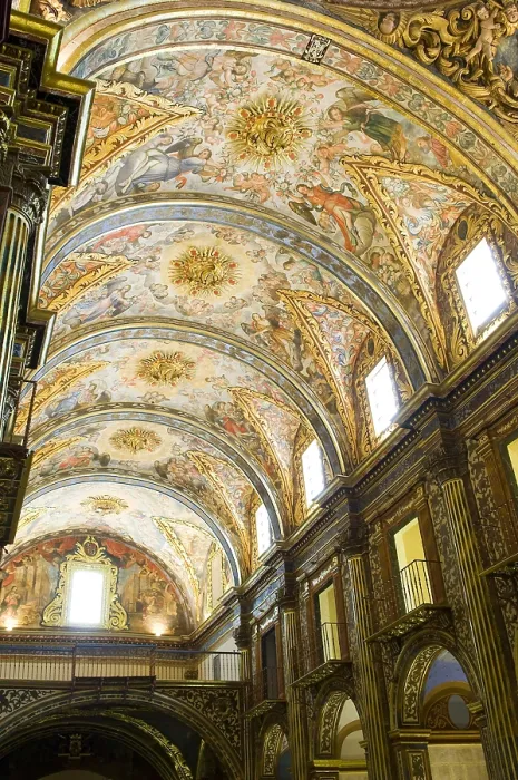 Framed Print : SPAIN. Orihuela. Saint Dominic's Diocesan School, aka Patriarch Loazes Diocesan School. Church. Inside. Vaulted ceiling. Baroque art. Architecture