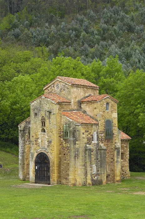 Framed Print : SPAIN. Oviedo. Church of St. Michael of Lillo. PreRomanesque. Asturian art9th c. Asturian Pre-Romanesque art. Architecture