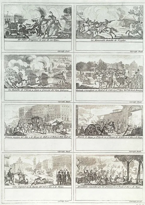 Framed Print : Spain. Peninsular War (1808-1814). Scenes of the war. Engraving. SPAIN. Madrid. Municipal Museum. AISA / Everett Collection**US SALES ONLY**