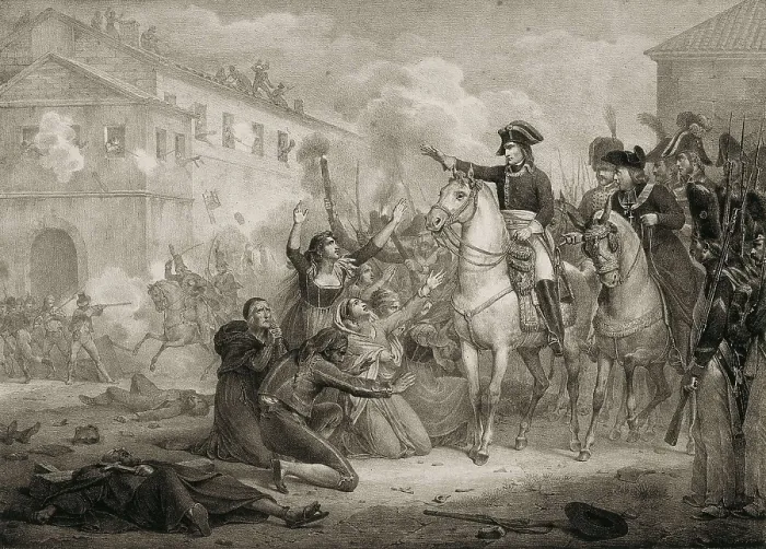 Framed Print : Spain. Peninsular War (1808-1814). Spaniards asking Napoleon for mercy. SPAIN. Madrid. National Library. AISA / Everett Collection**US SALES ONLY**