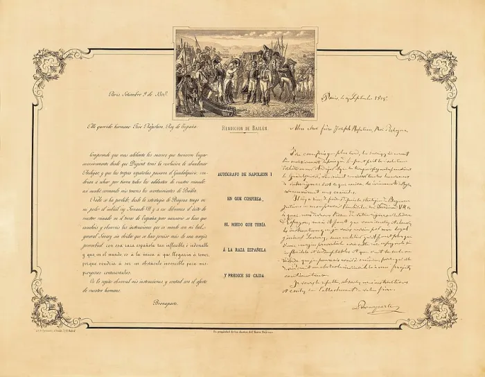 Framed Print : Spain. Peninsular War (1808-1814). Letter of Napolon to his brother Jos I, king of Espaa. SPAIN. Madrid. Army Museum. AISA / Everett Collection**US SALES ONLY**