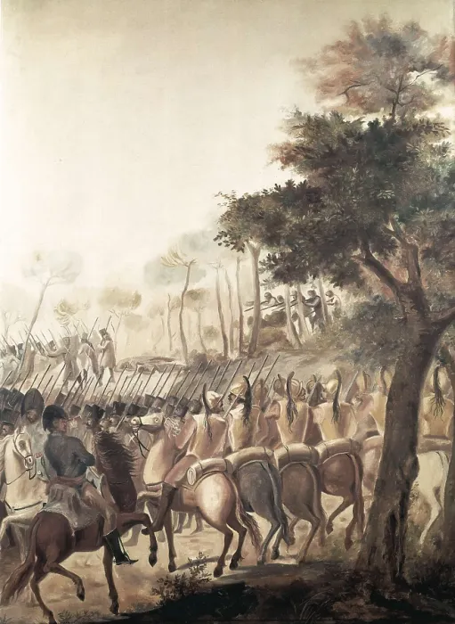 Framed Print : Spain. Peninsular War (1808-1814). Baattle of El Bruc (6th June 1808). Painting. AISA / Everett Collection**US SALES ONLY**