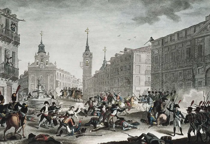Framed Print : Spain. Peninsular War (1808-1814). The Second of May in Madrid (1808). Fight in Puerta del Sol. Etching. SPAIN. Madrid. National Library. AISA / Everett Collection**US SALES ONLY**
