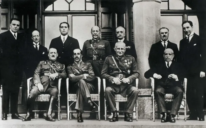Framed Print : Spain. Primo de Rivera's Dictatorship. Alfonso XIII with the members of Civil Directory (1925)