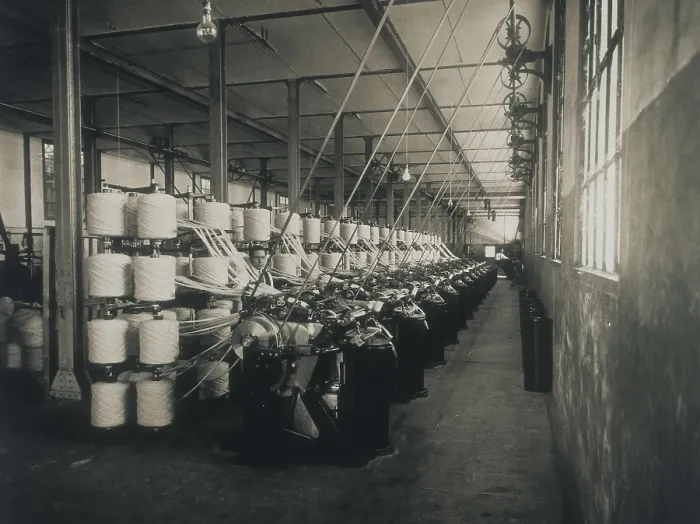 Framed Print : SPAIN. Sabadell. Spain. Textile factory 'La Lanera Espaola' in Sabadell (1920s). AISA / Everett Collection**US SALES ONLY** Framed Print : SPAIN. Sabadell. Spain. Textile factory 'La Lanera Espaola' in Sabadell (1920s). AISA / Everett Collection**US SALES ONLY**