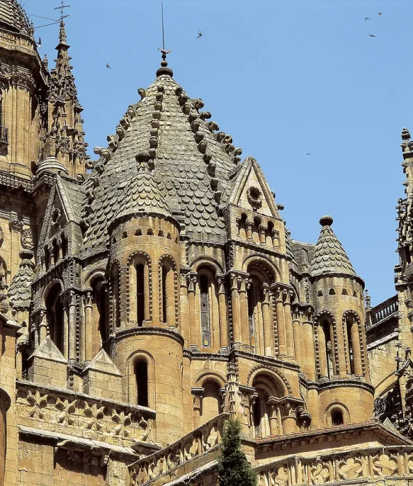 Framed Print : SPAIN. Salamanca. Old Cathedral. Ribbed vault known as 'Torre del Gallo' (Cock Tower), romanesque building with byzantine influences. Romanesque art. Architecture