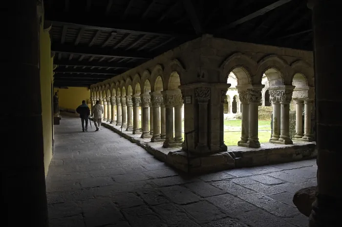 Framed Print : SPAIN. Santillana de Mar. The cloister of the Collegiate church. Romanesque art12th c. Romanesque art. Rafa Prez / AISA / Everett Collection (188209)**US SALES ONLY**