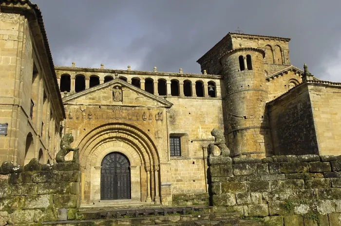 Framed Print : SPAIN. Santillana de Mar. Front of the Collegiate church. Romanesque art12th - 13th century. Romanesque art. Rafa Prez / AISA / Everett Collection (188202)**US SALES ONLY** Framed Print : SPAIN. Santillana de Mar. Front of the Collegiate church. Romanesque art12th - 13th century. Romanesque art. Rafa Prez / AISA / Everett Collection (188202)**US SALES ONLY**
