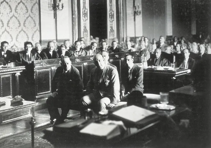 Framed Print : Spain. Second Republic (1931-1936). Trial to general Sanjurjo after his attempt of coup d'tat on 10th August 1932. AISA / Everett Collection**US SALES ONLY** Framed Print : Spain. Second Republic (1931-1936). Trial to general Sanjurjo after his attempt of coup d'tat on 10th August 1932. AISA / Everett Collection**US SALES ONLY**