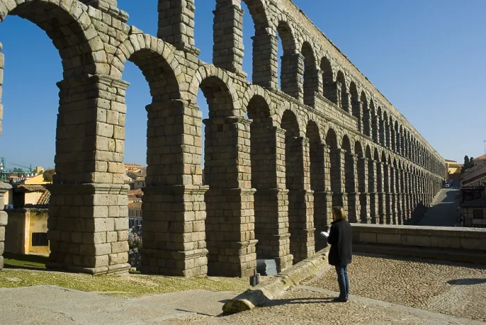 Framed Print : SPAIN. Segovia. Roman aqueduct. Roman art. Early empire1st c. Roman art. Early Empire. Fabrizio Finetti / AISA / Everett Collection (189243)**US SALES ONLY**