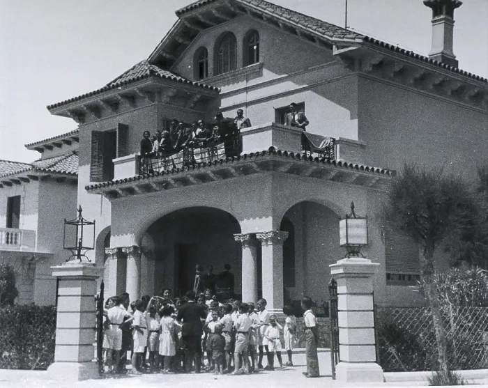 Framed Print : SPAIN. Sitges. Spanish Civil War (1936-1939). Children summer camp in Sitges (1st May 1938). SPAIN. Madrid. Fundacin de Estudios Libertarios Anselmo Lorenzo (FAL)