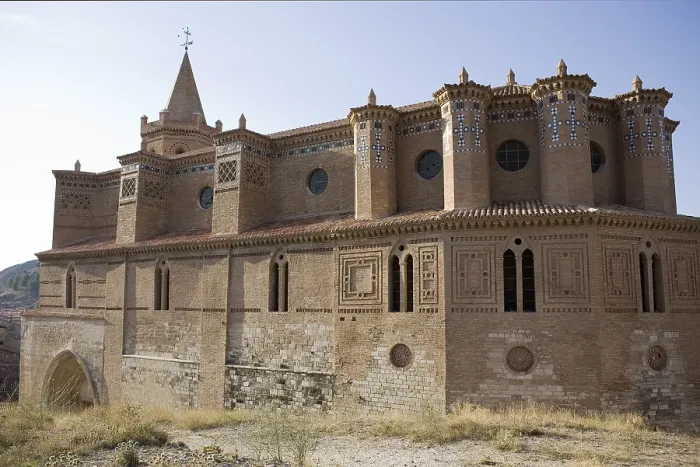 Framed Print : SPAIN. TERUEL. MontalbAn. Church of Santiago el Mayor (Saint James), built during 13th-14th cs. Mudejar art. Architecture Framed Print : SPAIN. TERUEL. MontalbAn. Church of Santiago el Mayor (Saint James), built during 13th-14th cs. Mudejar art. Architecture