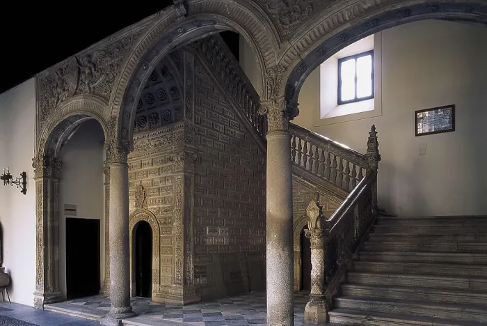 Framed Print : SPAIN. Toledo. Holy Cross Museum. Cloister stiarcase, work by Alonso de Covarrubias. Renaissance art. Plateresque. Architecture. AISA / Everett Collection**US SALES ONLY** Framed Print : SPAIN. Toledo. Holy Cross Museum. Cloister stiarcase, work by Alonso de Covarrubias. Renaissance art. Plateresque. Architecture. AISA / Everett Collection**US SALES ONLY**