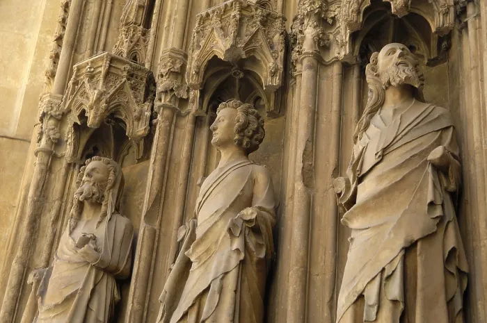 Framed Print : SPAIN. Valencia. Cathedral. Detail of the faade. Gothic art. AISA / Everett Collection**US SALES ONLY**