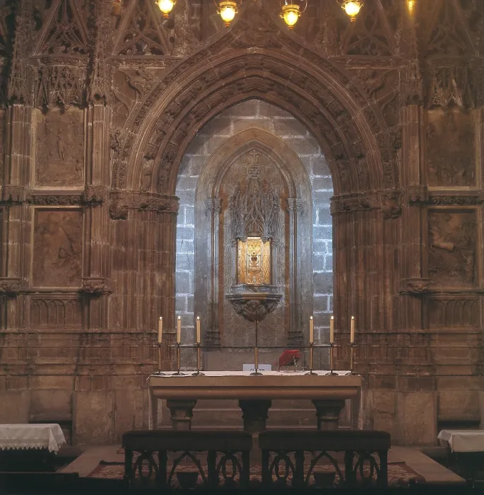 Framed Print : SPAIN. Valencia. Cathedral. Holy Grial Chapel, commissioned by bishop Vidal de Blances (15th c.). Gothic art. Architecture. AISA / Everett Collection**US SALES ONLY**