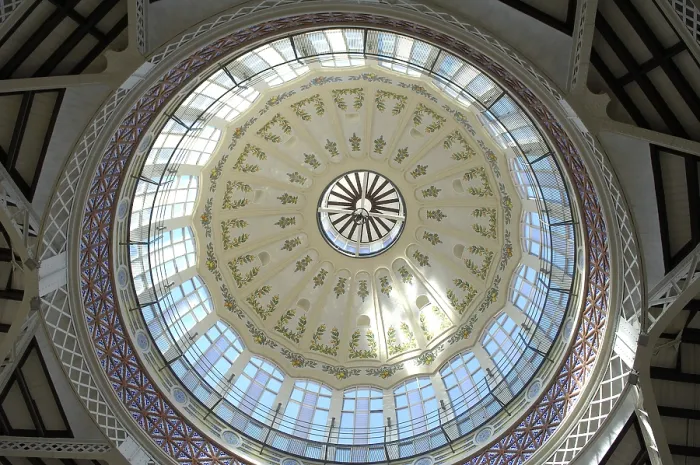 Framed Print : SPAIN. Valencia. Central Market. Dome. Modernism. Architecture. AISA / Everett Collection**US SALES ONLY**
