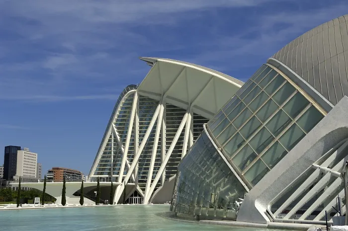 Framed Print : SPAIN. Valencia. City of Arts and Sciences. L'Hemisfric (foreground, 1998) and the Prince Felipe Science Museum (2000), buildings by Santiago Calatrava Framed Print : SPAIN. Valencia. City of Arts and Sciences. L'Hemisfric (foreground, 1998) and the Prince Felipe Science Museum (2000), buildings by Santiago Calatrava