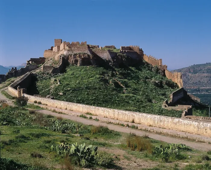 Framed Print : SPAIN. VALENCIAN COMMUNITY. VALENCIA. Sagunto. Upper part of the Iberian-Roman city named 'Arce'. Arabian wall. - J