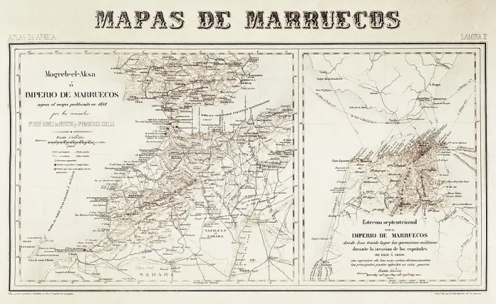 Framed Print : Spain. War of Africa (1859-1860). Maps of Morocco. SPAIN. Donostia. San Telmo Municipal Museum. AISA / Everett Collection (46100)**US SALES ONLY**