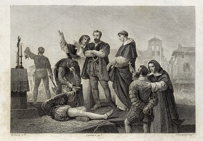 Framed Print : Spain. War of the Castilian Communities (1521). Execution of the community leaders Padilla, Bravo and Maldonado in Villalar Framed Print : Spain. War of the Castilian Communities (1521). Execution of the community leaders Padilla, Bravo and Maldonado in Villalar