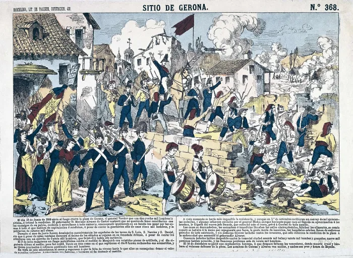 Framed Print : Spain. War of Independence. Siege of Girona (June-December 1809). Etching. SPAIN. Madrid. National Library. AISA / Everett Collection**US SALES ONLY**