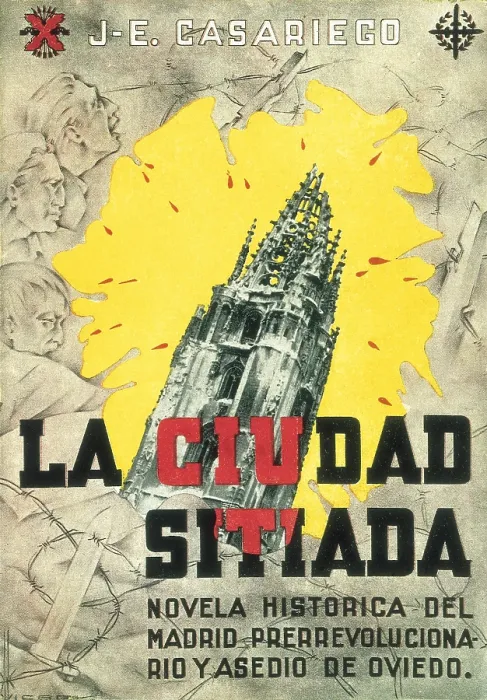 Framed Print : Spanish Civil War (1936-1939). 'La ciudad sitiada' (The besieged city)novel by Jess Evaristo Casariego (1939). AISA / Everett Collection (69835)**US SALES ONLY**