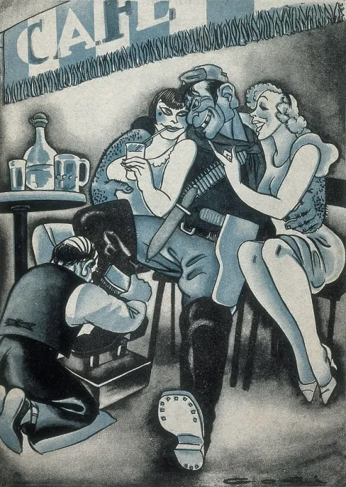 Framed Print : Spanish Civil War (1936-1939). 'Meas a volunteerI do what I want'caricature published in the magazine 'L'Esquella de la Torratxa' (1937)