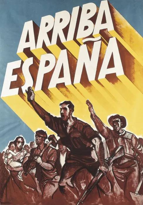 Framed Print : Spanish Civil War (1936-1939). 'Arriba Espaa' (Up with Spain). Nationalist poster. AISA / Everett Collection (21795)**US SALES ONLY**