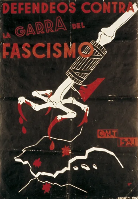 Framed Print : Spanish Civil War (1936-1939). 'Defendeos contra la garra del fascismo' (Defend Yourself Against the Clutches of Fascism). Poster of the CNT Framed Print : Spanish Civil War (1936-1939). 'Defendeos contra la garra del fascismo' (Defend Yourself Against the Clutches of Fascism). Poster of the CNT