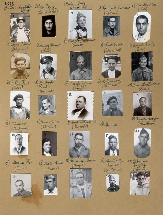 Framed Print : Spanish Civil War (1936-1939). Franquist policial record with republican people. SPAIN. Salamanca. Archivo Histrico Nacional. AISA / Everett Collection (44877)**US SALES ONLY**