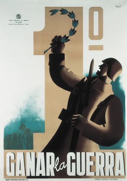 Framed Print : Spanish Civil War (1936-1939). 'Ganar la guerra primero' (First Win the War)