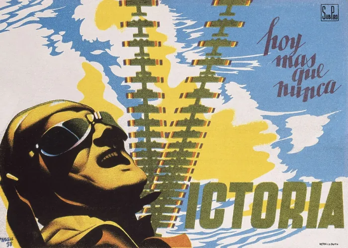 Framed Print : Spanish Civil War (1936-1939). 'Hoy ms que nunca Victoria' (Today more than ever Victory). Poster by Josep Renau. SPAIN. Monistrol de Montserrat