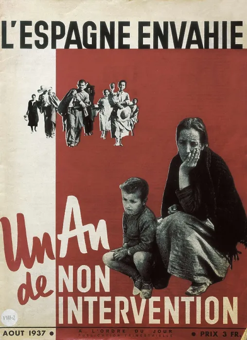 Framed Print : Spanish Civil War (1936-1939). 'L'Espagne envahie. Un an de non intervention'. Picture from the French magazine 'A l'ordre du jour' (August, 1937)