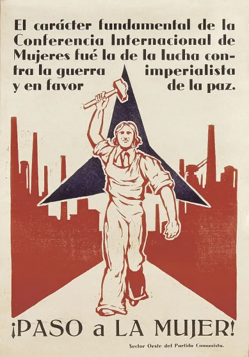 Framed Print : Spanish Civil War (1936-1939). 'Paso a la Mujer!' (Make Way to Woman). Poster of the Spanish Communist Party. SPAIN. Salamanca. Archivo Histrico Nacional Framed Print : Spanish Civil War (1936-1939). 'Paso a la Mujer!' (Make Way to Woman). Poster of the Spanish Communist Party. SPAIN. Salamanca. Archivo Histrico Nacional