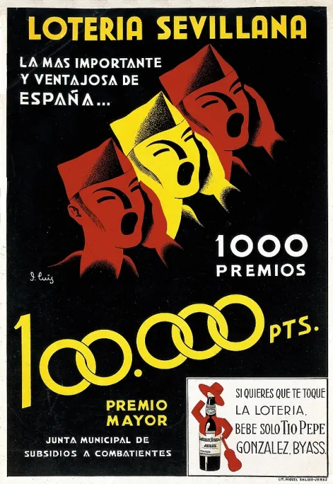 Framed Print : Spanish Civil War (1936-1939). Sevillian lottery. SPAIN. Salamanca. Archivo Histrico Nacional. AISA / Everett Collection (103881)**US SALES ONLY** Framed Print : Spanish Civil War (1936-1939). Sevillian lottery. SPAIN. Salamanca. Archivo Histrico Nacional. AISA / Everett Collection (103881)**US SALES ONLY**