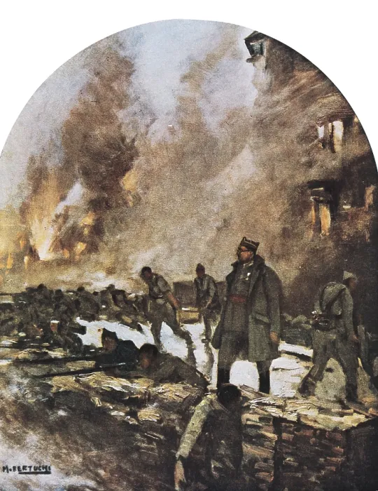 Framed Print : Spanish Civil War (1936-1939). Siege of Oviedo (September 1936). Drawing by M. Bertuchi. AISA / Everett Collection (44858)**US SALES ONLY** Framed Print : Spanish Civil War (1936-1939). Siege of Oviedo (September 1936). Drawing by M. Bertuchi. AISA / Everett Collection (44858)**US SALES ONLY**