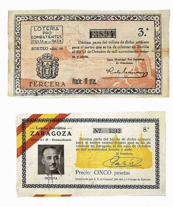 Framed Print : Spanish Civil War (1936-1939). SPAIN. Madrid. Loteras y Apuestas del Estado. AISA / Everett Collection**US SALES ONLY**