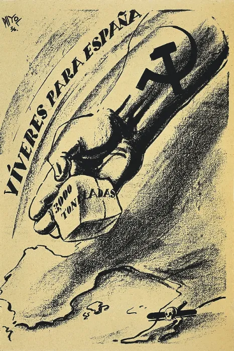 Framed Print : Spanish Civil War (1936-1939). 'Una ayuda y otra' (One help and another)
