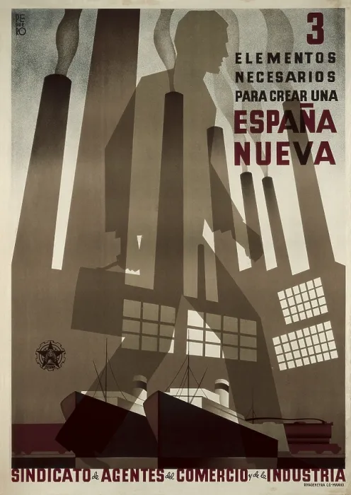 Framed Print : Spanish Civil War. 'Tres elementos necesarios para crear una nueva Espana' ('Three required elements to set up a new Spain') Framed Print : Spanish Civil War. 'Tres elementos necesarios para crear una nueva Espana' ('Three required elements to set up a new Spain')