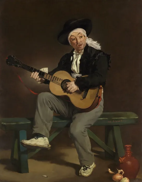 Framed Print : The Spanish Singer, by Edouard Manet, 1860, French impressionist painting, oil on canvas Framed Print : The Spanish Singer, by Edouard Manet, 1860, French impressionist painting, oil on canvas