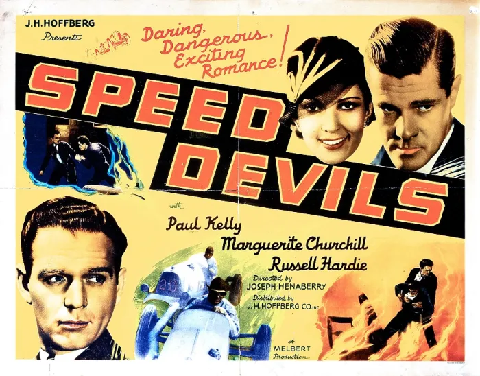 Framed Print : SPEED DEVILS, from left, Russell Hardie, Marguerite Churchill, Paul Kelly, 1935