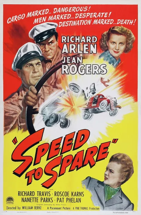 Framed Print : SPEED TO SPARE, US poster art, clockwise from far left: Richard Arlen, Pat Phelan, Jean Rogers, Nanette Parks, 1948 Framed Print : SPEED TO SPARE, US poster art, clockwise from far left: Richard Arlen, Pat Phelan, Jean Rogers, Nanette Parks, 1948