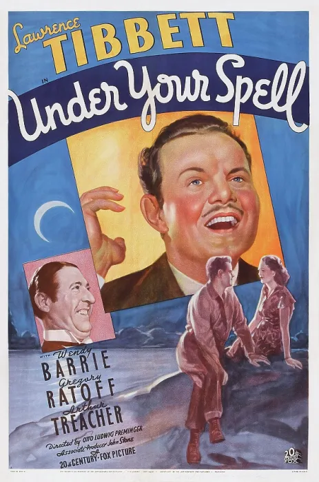 Framed Print : UNDER YOUR SPELL, top l-r: Arthur Treacher, Lawrence Tibbett, bottom l-r: Lawrence Tibbett, Wendy Barrie on poster art, 1936, TM and Copyright 20th Century Fox Film Corp Framed Print : UNDER YOUR SPELL, top l-r: Arthur Treacher, Lawrence Tibbett, bottom l-r: Lawrence Tibbett, Wendy Barrie on poster art, 1936, TM and Copyright 20th Century Fox Film Corp