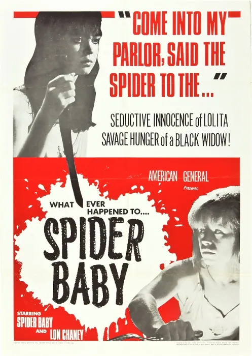 Framed Print : SPIDER BABY, (aka SPIDER BABY OR, THE MADDEST STORY EVERY TOLD), top: Jill Banner, bottom: Beverly Washburn, 1968 poster art, 1967