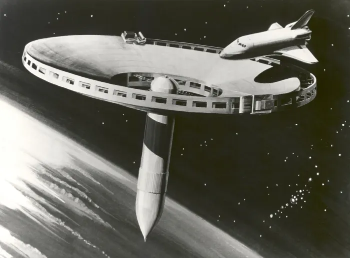Framed Print : Spider Space Station concept drawing. It was conceived as a space operations control center, an astronaut habitat, and to support missions to the Moon and Mars. 1977 Framed Print : Spider Space Station concept drawing. It was conceived as a space operations control center, an astronaut habitat, and to support missions to the Moon and Mars. 1977